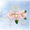 minkissy 1pièce Peigne Fleur Imitation Jade Avec Accessoire De Mariage Élégant Pour Mariée Et Fête #5