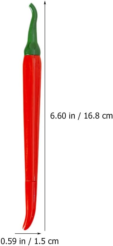 Operitacx 60-Pack Chili Shaped Gel Ink Pens for Students Smooth Writing Vegetable Novelty Pens for Journaling School Prize Gift