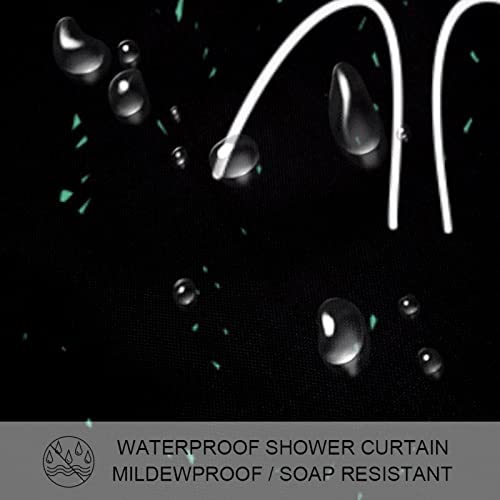 Rideau de douche imperméable lavable chat vert 152x183 cm avec crochets