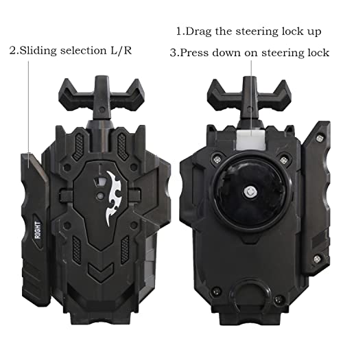 Launcher and Grip,Sparking Left&Right L/R Two-Way Launcher Compatible with All Bey Burst Series Bey