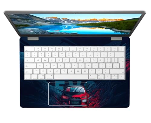 Image of PIXELARTZ Full Body Laptop Skins Sticker Laminated HD Quality Vinyl fits Upto 15.6 inches Compatible with Dell, Lenovo, Acer, HP, Asus -Self-Adhesive (Lancer EVO)