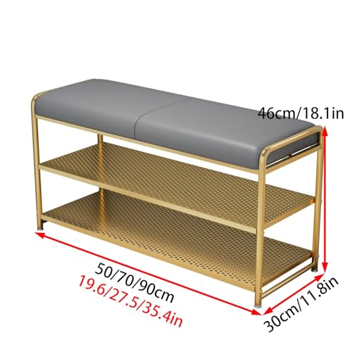 Banc à chaussures avec coussin confort pour entrée moderne - 3