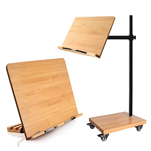 Wishacc 1Pcs Extra Large Book Stand (19.68 X 14 Inches) With 1Pcs Floor Stand For Book Reading (15.4 X 11 Inches) #TOP27