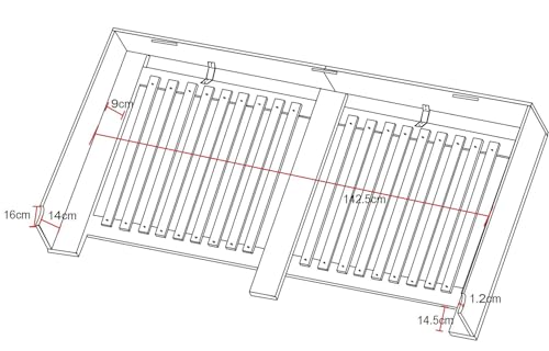 DuraTherm® Radiator Cover White Painted Modern Vertical Slat Shelves MDF Cabinet Shelf for Radiators, Living Rooms, Bedrooms, Large (W: 152cm / H: 81.5cm / D: 19cm) - Image 4