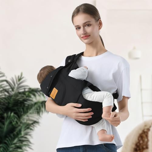 baby carrier newborn to toddler7-30lbs toddler carrier baby holder carrier with adjustable shoulder strap chest carriers black
