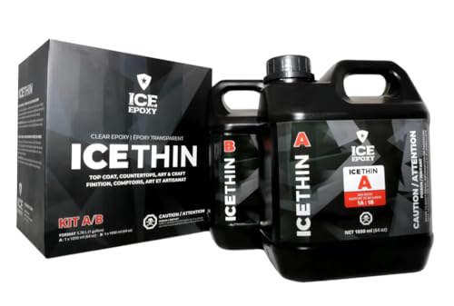 ICE-Thin Crystal Clear Epoxy Resin, UV Resistant, High Gloss Flood