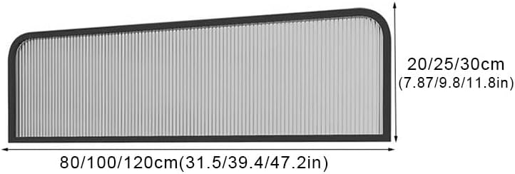 Black Privacy Screen Panel - 100x30cm Table Separator & Office Desk Divider, Visual Distractions Partition, Decorative Fence for Restaurants & Bars.