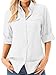 Womens UPF 50+ UV Sun Protection Safari Shirts Long Sleeve Outdoor Cool Quick Dry Fishing Hiking Gardening Shirts (5072 White S)