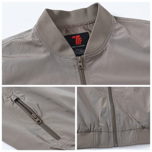 Image of Gopune Men's Windproof Bomber Jacket Lightweight Windbreaker Outdoor Golf Fashion Coat
