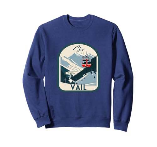 Ski Vail Retro Vintage Style Vail Skiing Sweatshirt