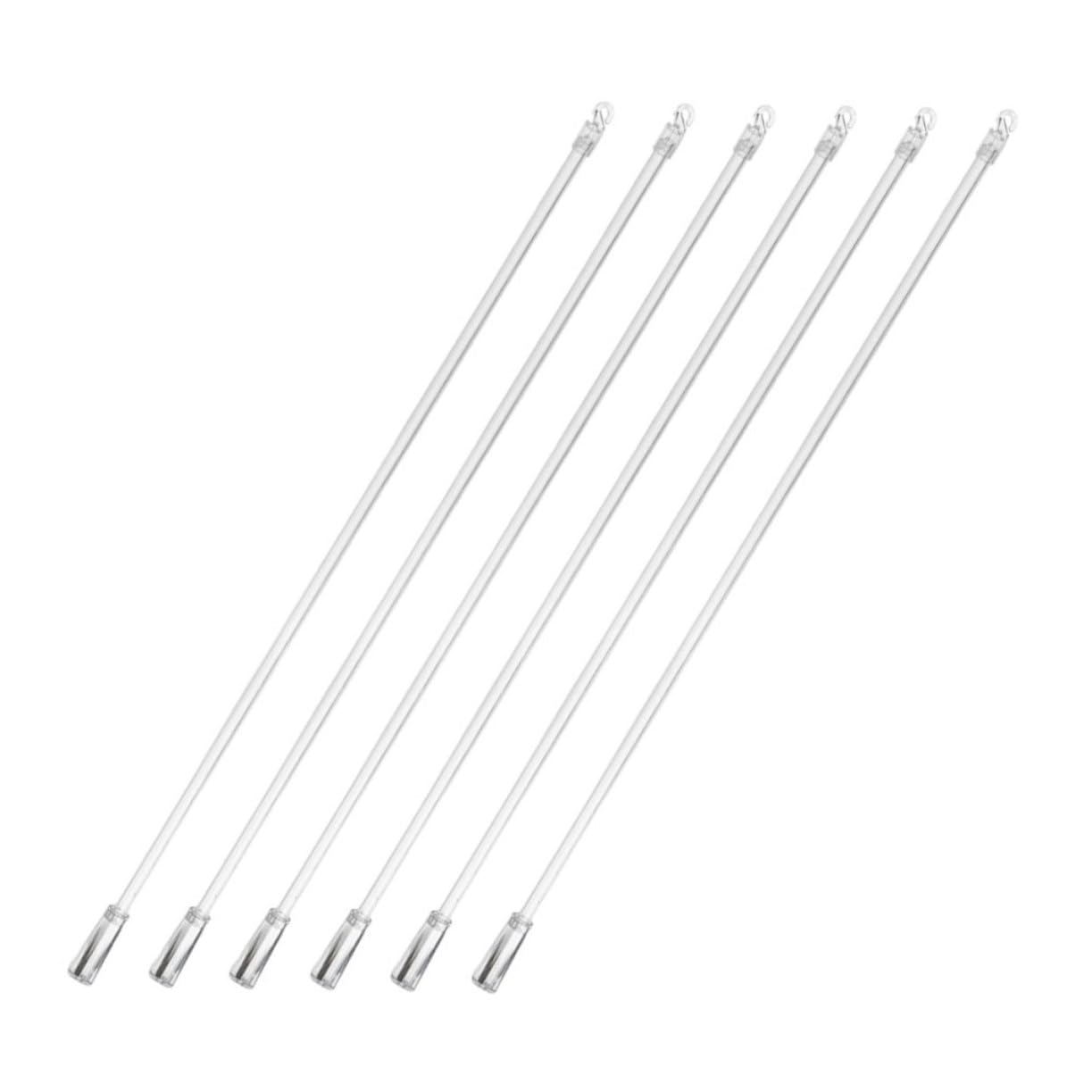VILLCASE 6pcs Clear Curtain Wand Hook Replacement Durable Plastic Vertical Blind Stick for Effortless Window Treatment Installation Rod for Home Use