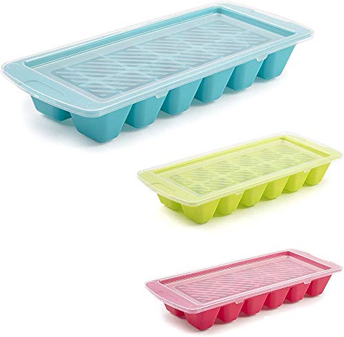 Plastic Forte IJsblokjeshouder, blauw, met deksel