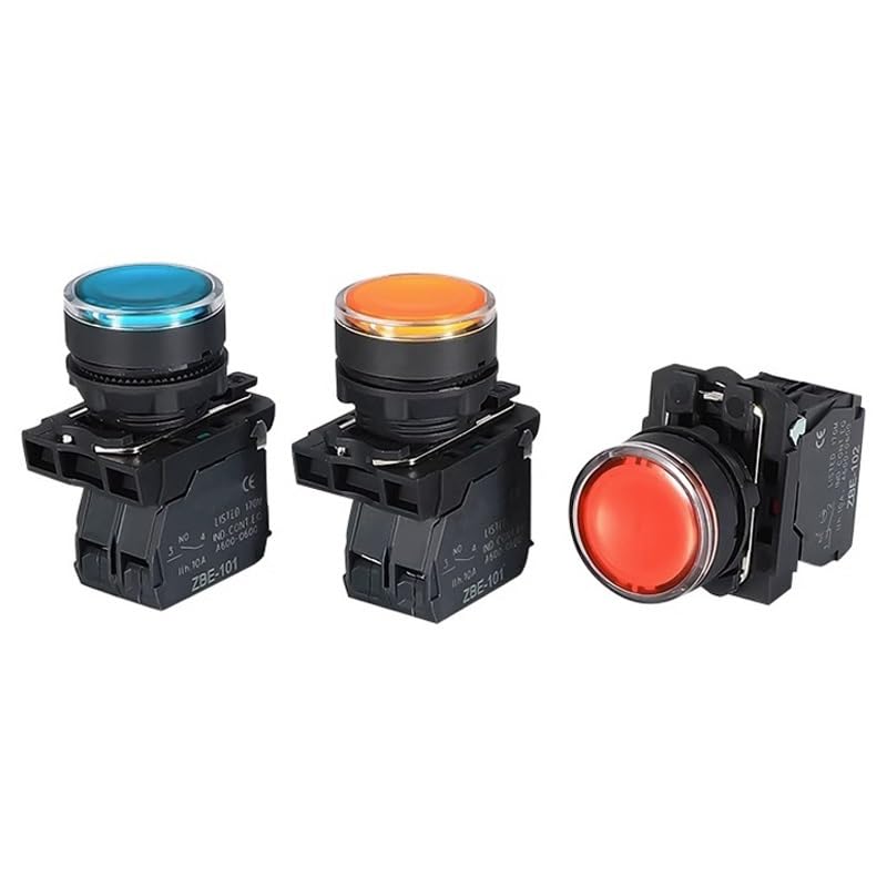 Interrupteur bouton-poussoir rappel ressort NB5 XB5 contact précis 1NO 1NC de 22 mm