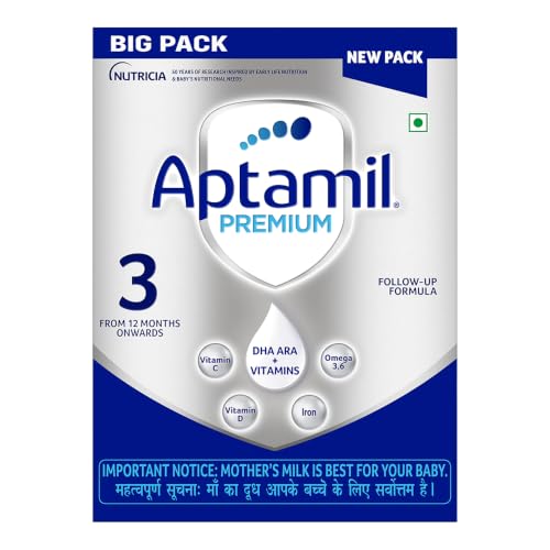 Image of Aptamil Premium Infant Formula for Babies - Stage 3 (12-24 Months) -With DHA ARA - 1.2 kg - Bag-In-Box Pack