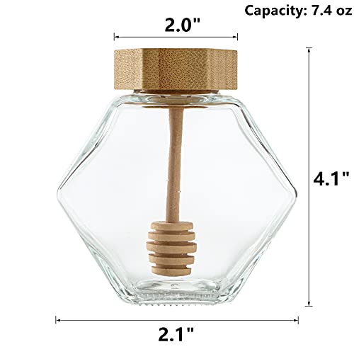 Deayou DE-HONEYJARS-7OZ-4PC 4 Pack 7 Oz Honey Pot thumb #1