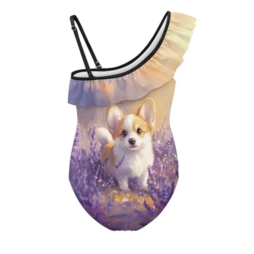 Image of Girls One Piece Swimsuits Size 3-14 Trendy Ruffle Bathing Suit Casual Hawaiian Summer Beach Swimwear