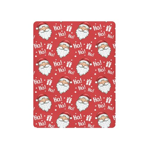 Image of Christmas Santa Hohoho Crib Sheets Soft Breathable Fitted Baby Playard Sheets Mattress Cover for Girl Boy, 39 inch x 27 inch x 5 inch