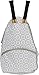 LISH Deuce Tennis Racket Backpack - Women's Geometric Square Printed Tennis Racquet Holder Bag (Grey)