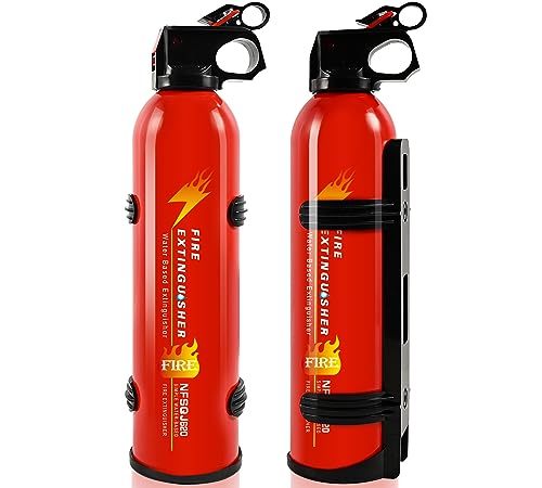 2 Pack Fire Extinguisher with Bracket - Fire Extinguishers for The House, Portable Car Fire Extinguisher, A, B, C, K Type Water-Based Fire Extinguisher for Boat (620ml) 2 Pack Fire Extinguisher with Bracket - Fire Extinguishers for The House, Portable Car Fire Extinguisher, A, B, C, K Type Water-Based Fire Extinguisher for Boat (620ml)