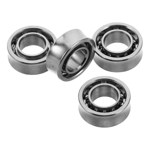 Veemoon Lot de 4 Mini Roulements à Billes en Acier Chromé 10 Billes Haute Précision pour Yoyo, Compatibles Skateboards et Vélo, Solide et Fluides pour Figures Avancées