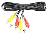 Onerbl RCA Video Aux Out to TV in Cable Cord Replacement for Singing Machine SML-343 SML343BK SML363BK SML-363 SML505 SML682BTBK SML625BTBK SML-283 SML283P SML390 SML388 SML385W SML625BTBK Karaoke