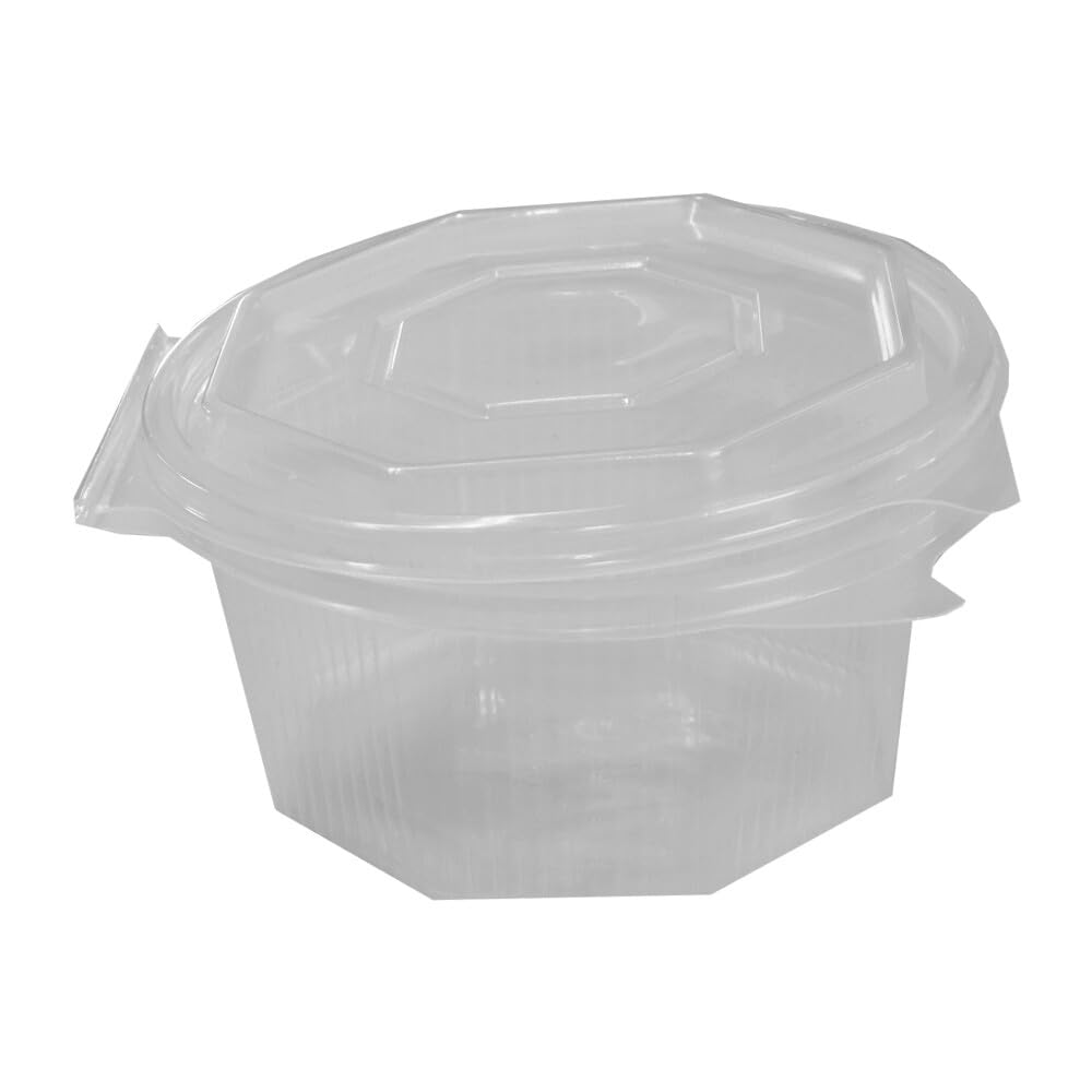 Haushaltsbox, PP, anhängender Deckel, transparent, 750ml, 8-eckig, 60 mm hoch, 50 Stück