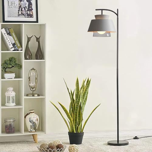 Lámpara de pie de arco de metal elegante y vidrio TTDGYYXW 7