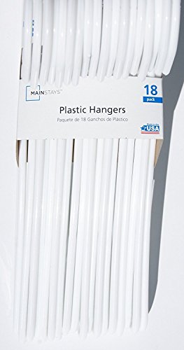 Adult Plastic Hangers - White 18-count