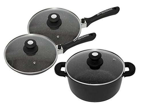 Schumann Professionnel SLO0000052 Poêle 2 Pièces Diamètre 20/24 cm Moove Black + Marmite Diamètre 28 cm Black Rock