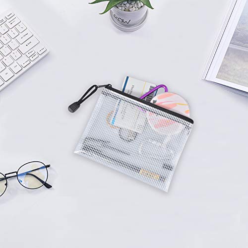 30-Pack Dokumententasche, ipow Reißverschlussbeutel Mesh Taschen Set Zipper Beutel für Datei, Papier, Dokumente, Kosmetika und Reiseutensilien (30 Pack Größe A6)