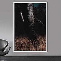 Framed Canvas Wall Art Elephants Animals Dramatic Elephants Farmhouse/Country Living Room Multicolor Photography - 16x24 inches