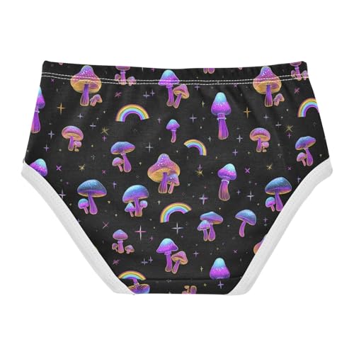 Girls Underwear Soft Cotton Mushroom Rainbow Kids Panties in Sizes 2/3t, 4t, 5t, 6 and 82