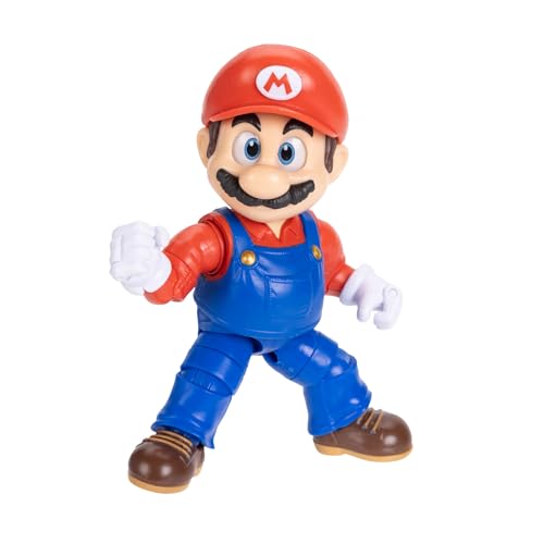 The Super Mario Galaxy Movie 5” Action Figures Series 1 – Mario Figure with Yellow Glow-in-The Dark Luma Star Accessory - Premium Details 22 Points of Articulation