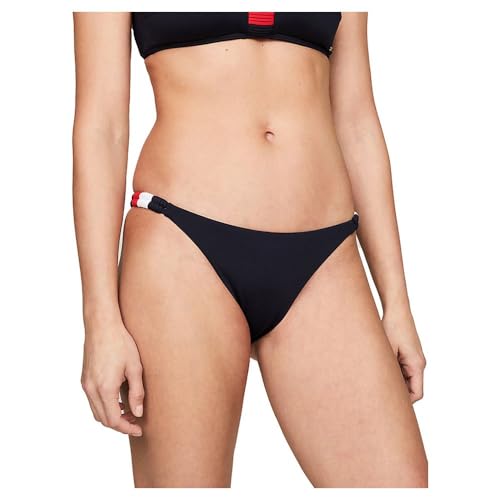 Tommy Hilfiger – Elevated – Knappe Bikinihose in Marineblau mit...