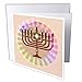 Produktbild 3dRose MENORAH - PEACE - Greeting Cards, 6 x 6 inches, set of 12 (gc_8351_2)