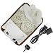 Winter Hand Warmer Rechargeable Safe Hot Water Bag, Cute Bowknot Cat Portable Electric Heat Warming Bag Pain Relief Hot Water Bottle+Cartoon Soft Detachable Velvet Cover(No Water Injection)