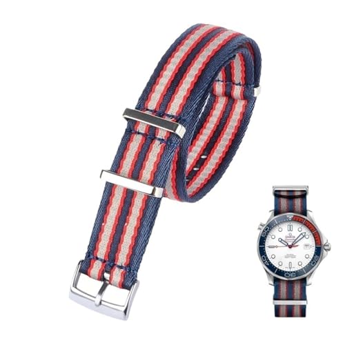 Bracelet Nylon 20mm Anti-Irritation Souple pour Omega Speedmaster 007