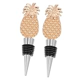 LEDMOMO 2個 パイナップル形状の装飾的ワイン栓 ユニークなデザインでワインボトルを密封 保存 小型で にもなビバレッジストッパー