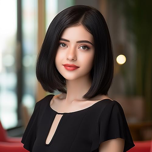BERRYLION Black Bob Wig for Women