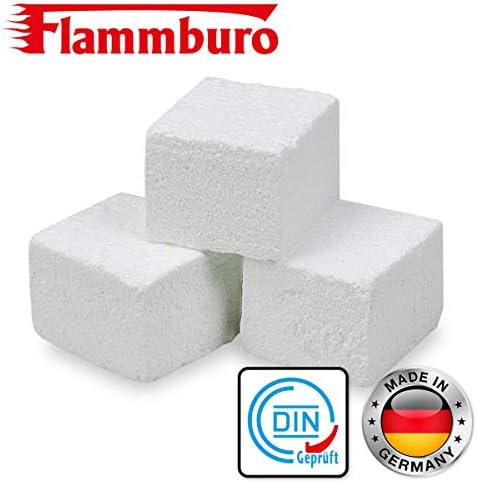 FLAMMBURO 1152 kostki do rozpalania parafiny (12 x 96 kostek) od niemieckiego producenta, podpałka do grilla, podpałka do kominka, podpałka do pieca, kostka, wełna podpałkowa, Made in Germany 12 pudełek x 96 kostek