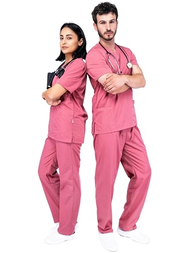 MAZALAT work wear Uniforme Sanitario Mujer | Uniforme Sanitario Hombre – Conjunto Unisex Casaca y Pantalón | Pijama Médico | Cómodo, Ligero y Ideal Para Uso Diario Profesional