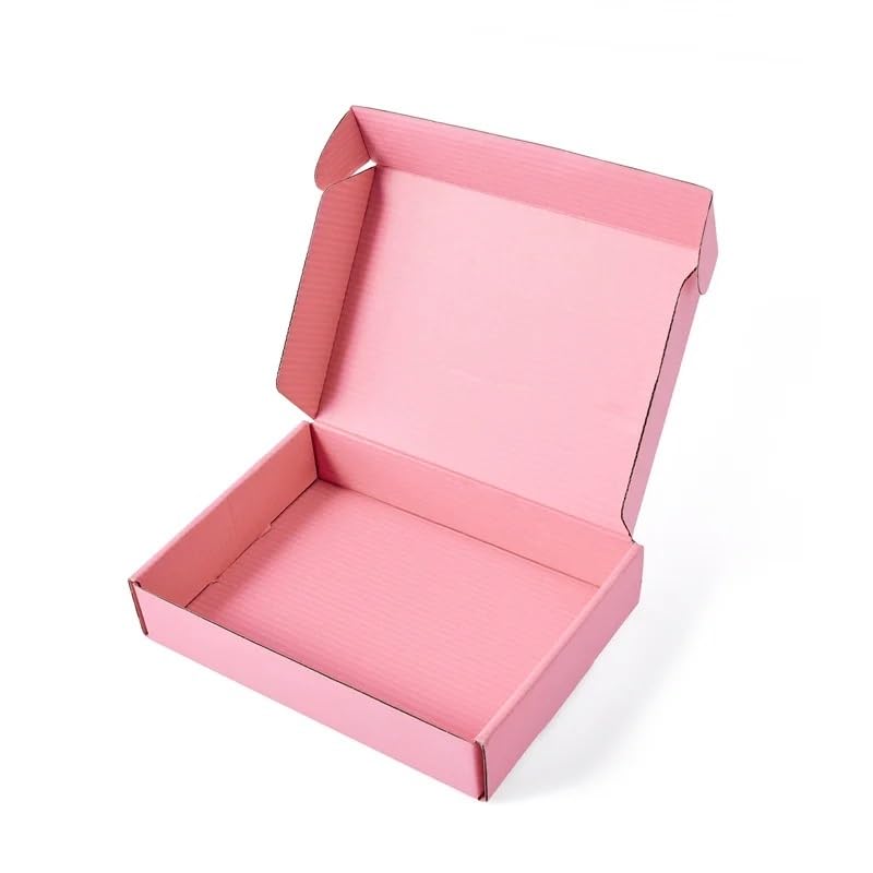 Kraft Geschenkboxen Kraft-Geschenkboxen, 10 Stück/Kraftkarton, schwarz, weiß, Verpackung, Karton, Festival, Party, Geschenkbox, Seifenkarton, unterstützt (Color : Pink, Size : 10PCS_36X26X6CM)