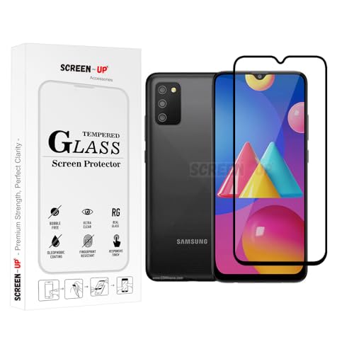 Image of ScreenUp Tempered Glass For Samsung Galaxy M02s - Ultra Clear, 9H Scratch Resistant, Full Coverage, Easy Install Screen Protector