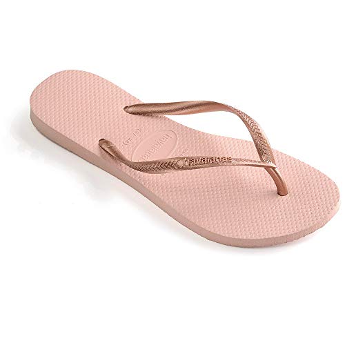 Havaianas   Slim, Chanclas Elegantes, Duraderas y Versátiles, con Suela Texturizada para Agarre y Soporte, Mujer