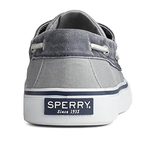Sperry Men's Bahama II Boat Shoe, Grey/Navy, 134