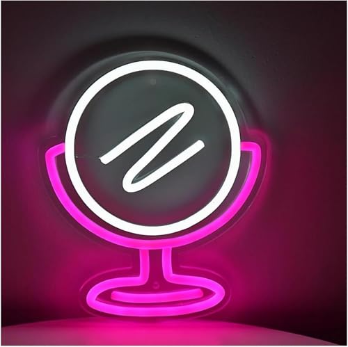 Miroir pour enseigne lumineuse au néon alimenté pour ambiance de chambre cosy
