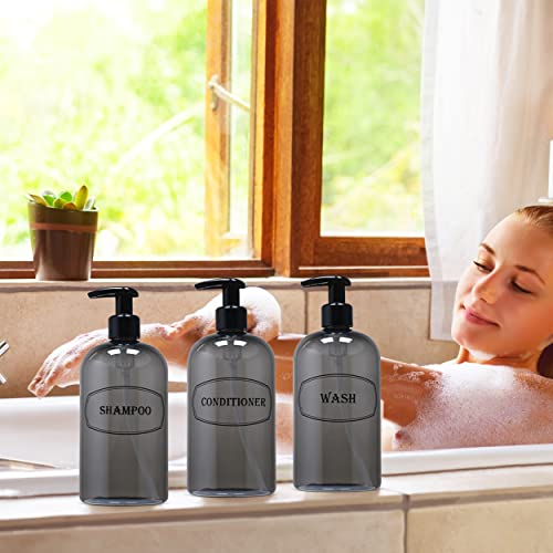 image for Bottiful Home-16 oz Shampoo, Conditioner, Wash Refillable Empty Plasti