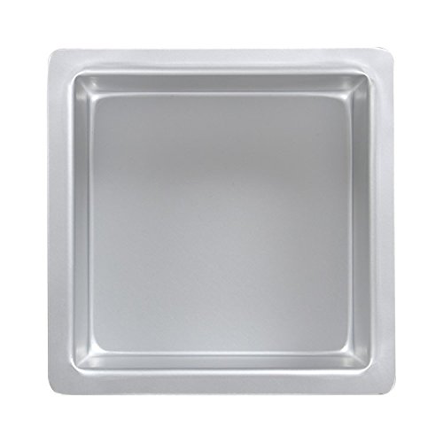 PME Square 10" x 10" x 3" Seamless Professional Aluminum Baking Pan, Silver