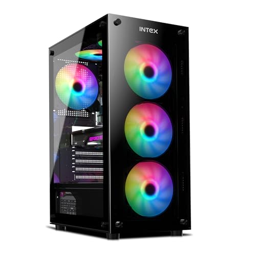 Image of Intex CORE Gaming Cabinet | ATX, M-ATX, ITX | 3x120mm LED Fans | Tempered Glass Side Panel | USB 3.0 Ready | Mesh Front | 360mm VGA | 160mm CPU Cooler | Premium Build