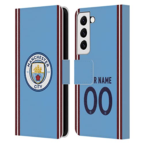 Étui en Cuir Samsung S22 Coque Manchester City Premium Édition Licenciée Édition Cuir